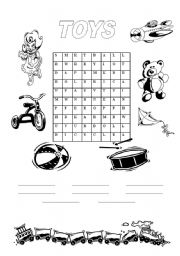 English Worksheet: TOY WORDSEARCH