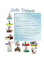English worksheet: Job Titles