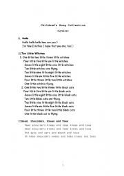 Childrens song collection lyrics