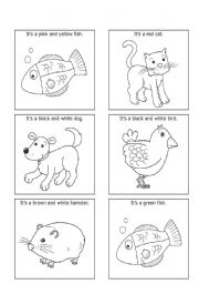 English Worksheet: Colour animals with suggested colours