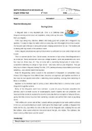 English Worksheet: Saving Lives