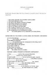 English Worksheet: worksheet