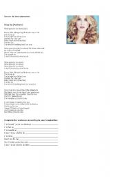 English worksheet: Hung Up Madonna