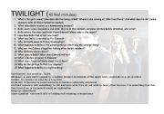 English Worksheet: TWILIGHT 40 FIRST MINUTES