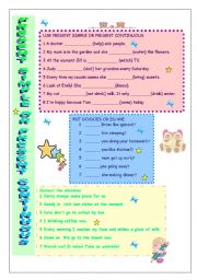 English Worksheet: Present simple or continuous