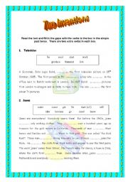 Two inventions - Simple Past Tense