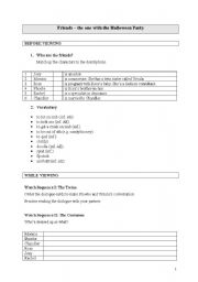 English Worksheet: Video lesson: Friends - the One with the Halloween Party