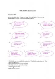 English Worksheet: The Truth About Lying