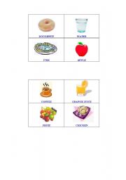 English Worksheet: Bingo Food 5/9