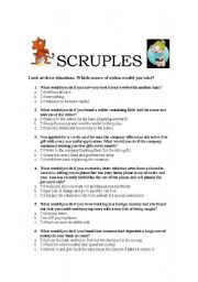 English worksheet: Scruples