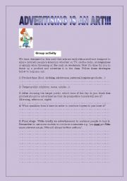English Worksheet: advertisement is an art!