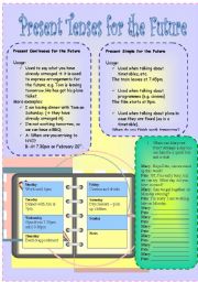 English Worksheet: Present Simple and Present Continuous for the Future