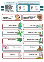 English Worksheet: VERB TO HAVE GOT - AFFIRMATIVE FORM