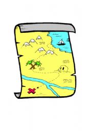 English Worksheet: map of treasure