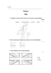 English worksheet: UK game