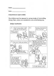 English Worksheet: Comprehension (comic)