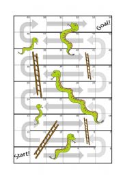 English Worksheet: Snakes and ladders