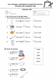 English worksheet: Things in the kitchen