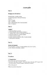 English Worksheet: Example of lesson plan for teachers