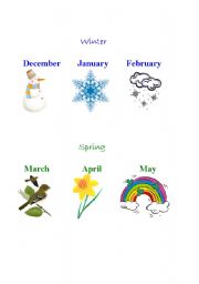 English worksheet: Winter_Spring_Months