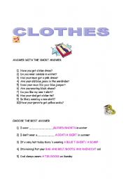 English worksheet: CLOTHES