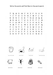 English Worksheet: short i word search