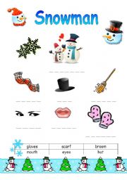 English Worksheet: Winter Vocabulary
