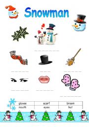 English worksheet: Winter Vocabulary