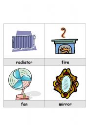 English Worksheet: Household Object Cards 33-48 of 96