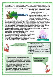 English Worksheet: Australia