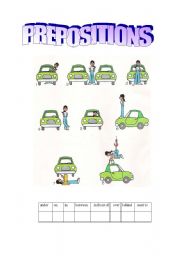 English Worksheet: Prepositions of place