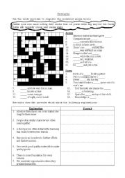 Proverbs Crossword