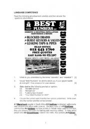 English Worksheet: Advertisement - language in Action