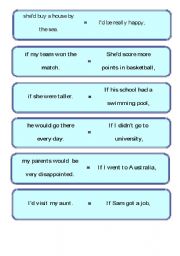 English Worksheet: second conditional domino