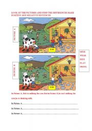 English Worksheet: find the differences