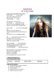 English Worksheet: SK8ER BOI by Avril Lavigne