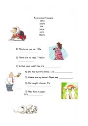 English Worksheet: Possessive Pronouns