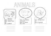 English worksheet: Animals 