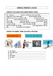 English worksheet: SIMPLE PRESENT TENSE