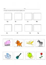 English worksheet: Beginning Sounds