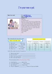 English Worksheet: Im your new e-pal