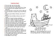 English Worksheet: Valentine Glyph
