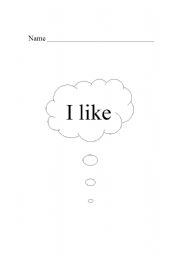 English worksheet: I like page