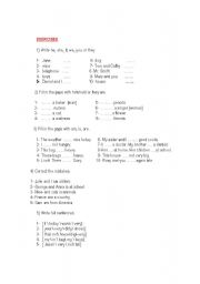 English worksheet: Elementary Exercises