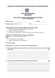 English Worksheet: GRAMMAR EXAM