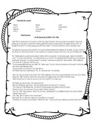English Worksheet: An Embarrassing Walk In The Park