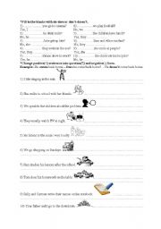 English worksheet: present simple 