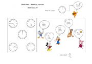 English worksheet: What time is it?