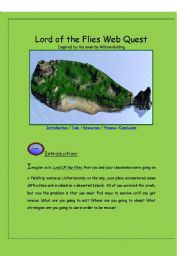 English Worksheet: LOrd of the Flies Webquest