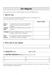 English Worksheet: Magazine project